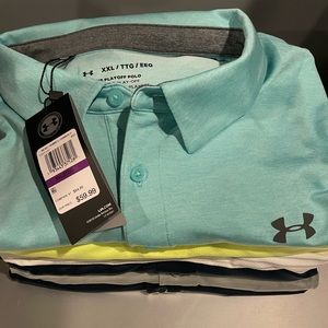 Mens Under Armour Polo Bundle NWT
